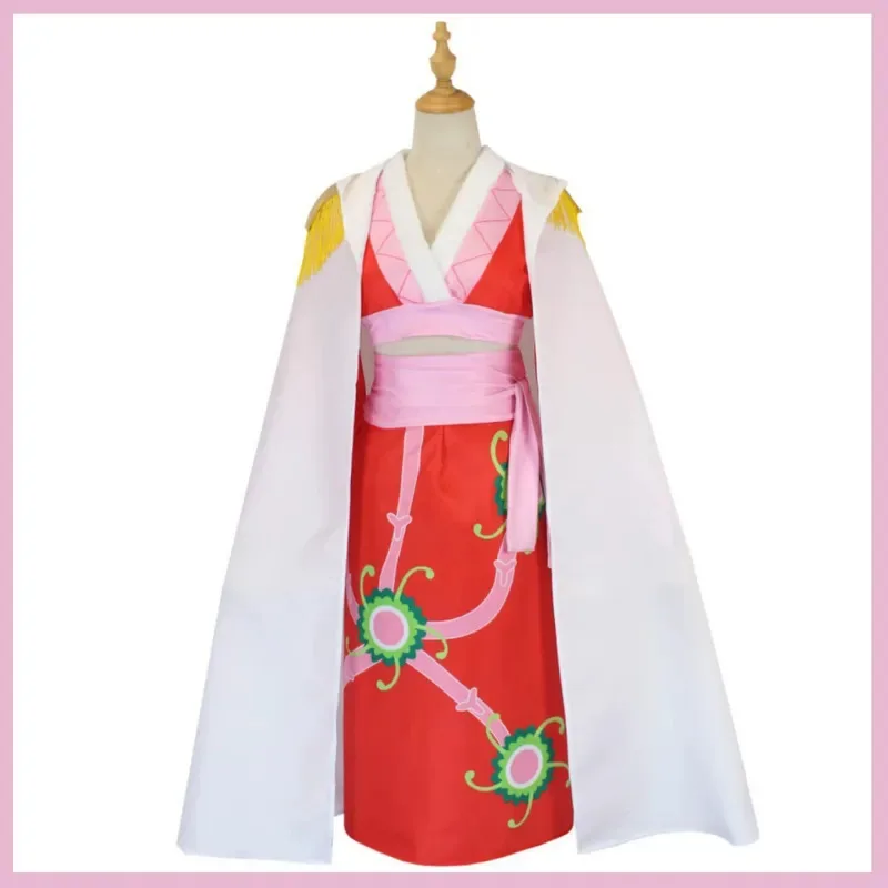 Anime Seven Warlords of The Sea Boa·Hancock Cosplay Costume Empire Snake Pink Skirt Cloak Wig Woman Sexy Halloween Suit
