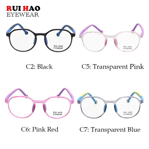 Imagen 2 del producto TR90-Montura de gafas para niños, gafas graduadas para miopía, ambliopía, gafas para estudiantes, montura para niños y niñas