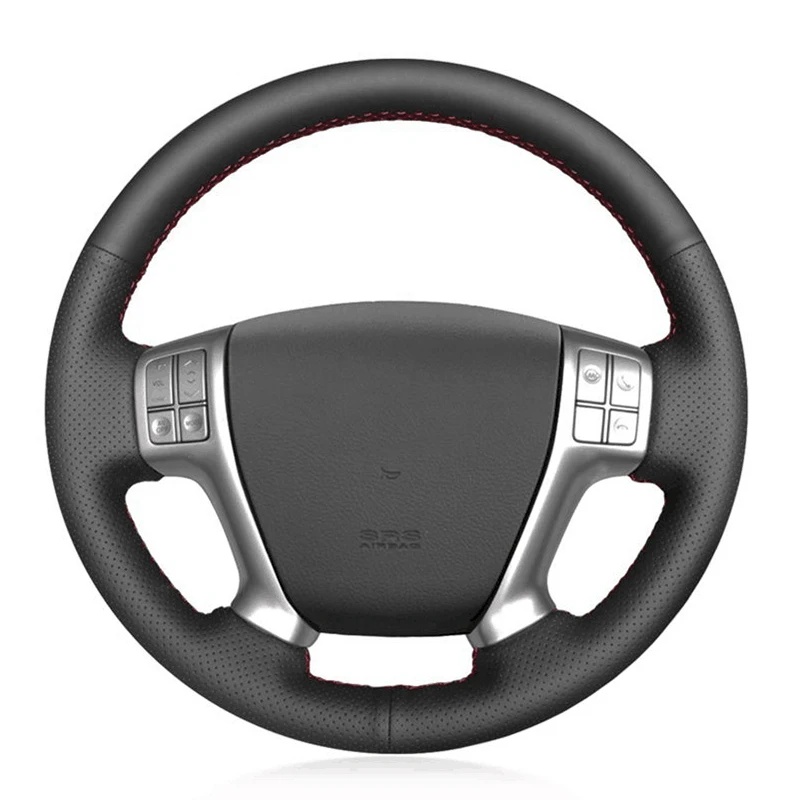 Nappa leather Custom Car Steering Wheel Cover For Hyundai Veracruz IX55 2007-2012 Vera Cruz Car Accessories Black Wear Resistant