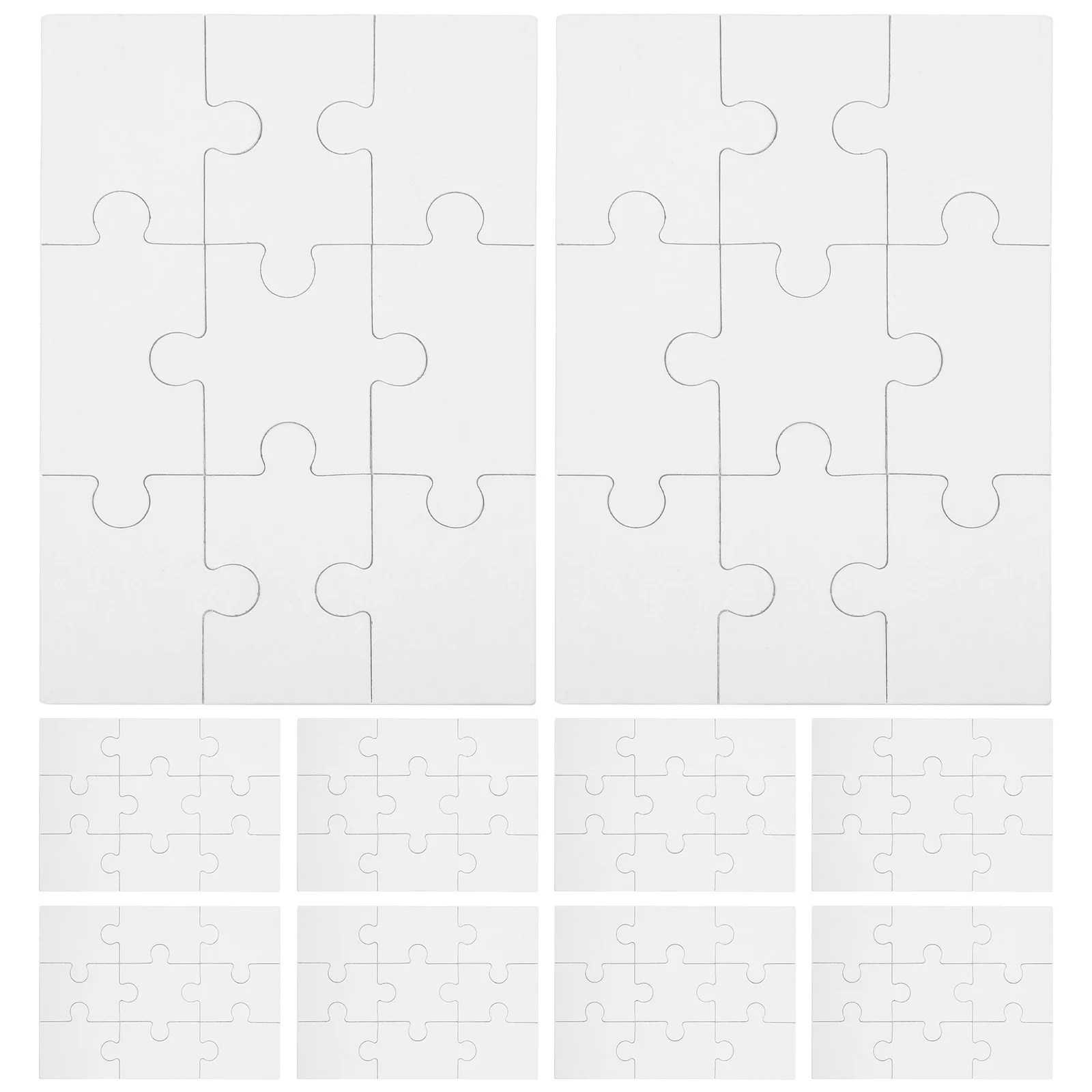 Rompecabezas en blanco Diy dibujo rompecabezas para colorear rompecabezas de madera piezas de rompecabezas juego de actividades artesanales para niños juego educativo