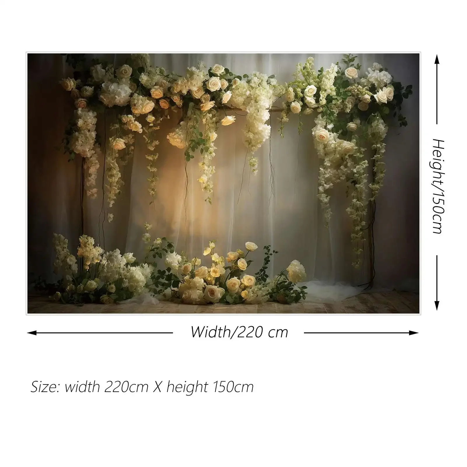 MOON.QG Backdrop Draping Fabric for Wedding Decorations Photozone Background Bridal Shower Flowers Curtain Wall for Photoshoot