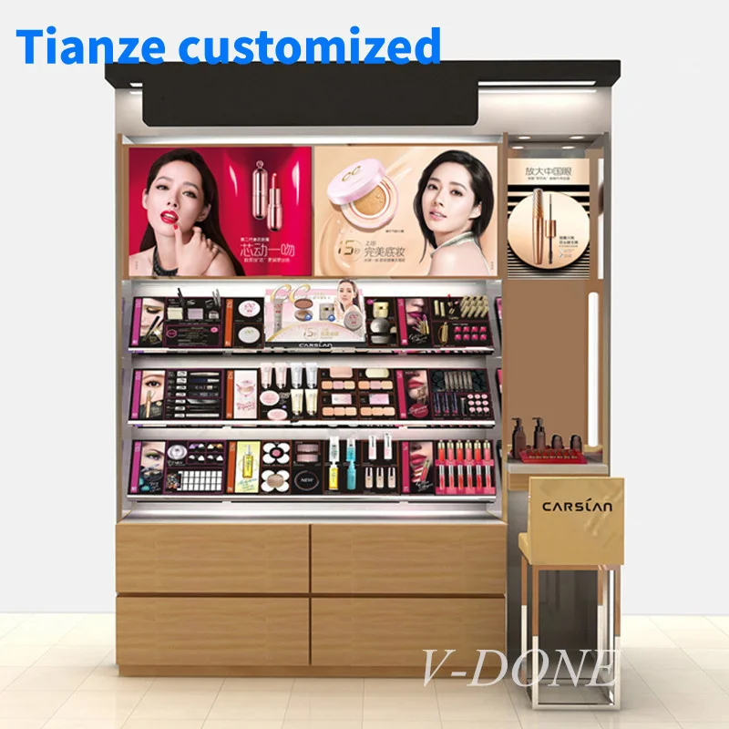 

[Customized]Beauty Salon Shop eyebrow bar cosmetic store showcase furniture interior design ideas luxury makeup display cabinet