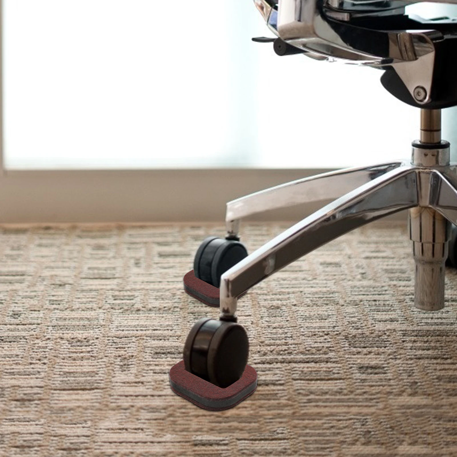 

5 Pcs Pulley Holder Chair Felt Pad Furniture Sliders Heavy Small Carpet Wheel Caster Pads Anti Scratch for Wood Floors Mat