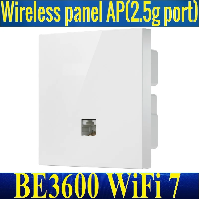 

Тонкий BE3600 WiFi 7 Панельный порт AP 2,5G RJ45, 3571 Мбит/с в стене AP WiFi7 проект Внутренняя точка доступа 802.11be 2,4G 689M 5G 2882M