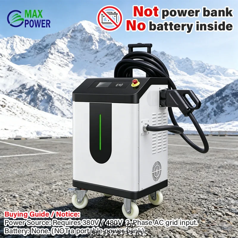 480V 3 Phase AC Power Input 80KW Single Gun Portable Ev Charger Mobile Fast DC Charging Station For BYD  for Tesla