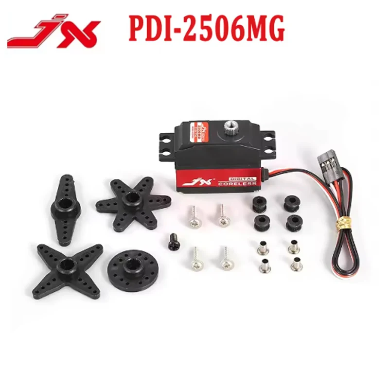 

JX Servo PDI-2506MG 6.6KG Metal Gear Digital Coreless Servo For RC Car RC 450 500 Helicopter Fixed-wing Airplane