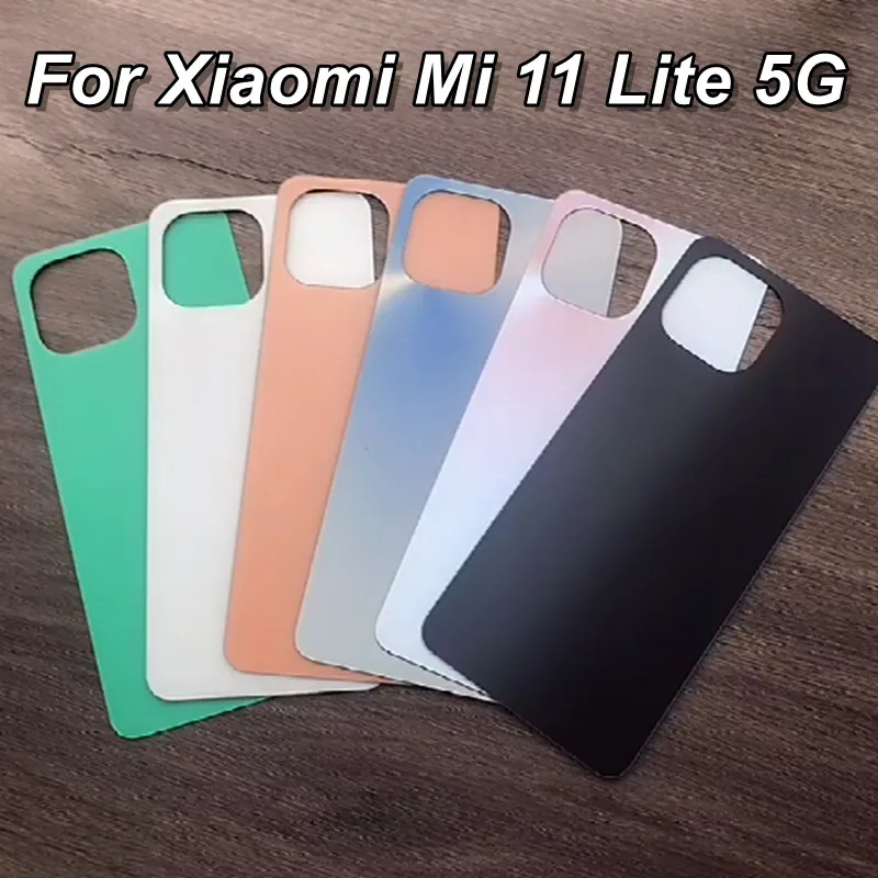 Back Cover For Xiaomi Mi 11 Lite 5G Battery Cover Rear Glass Panel Replacement+Adhesive Sticker M2101K9G M2101K9C M2101K9R