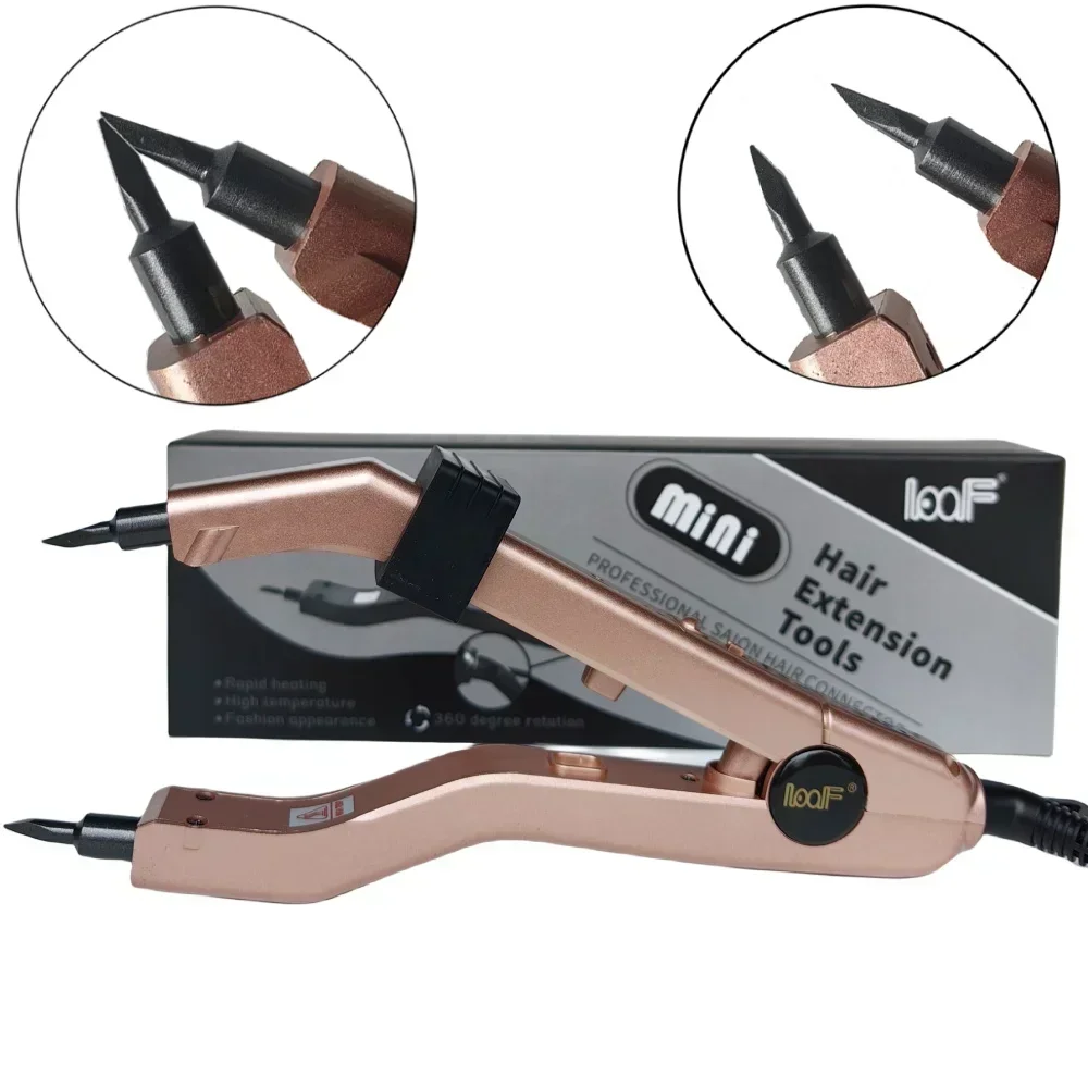 2024 Hottest Sharp tip  JR609 Quality Black Heat Hair Connector Temperature Controllable Heat Iron Hair Extension Tools Kit