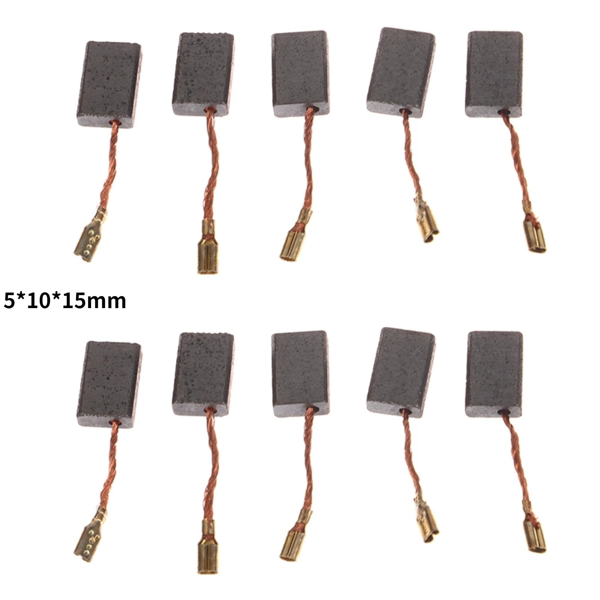 

10 шт./упак. угольные щетки для двигателя 125, аксессуары для угловой шлифовальной машины, для резки и полировки, электрический инструмент, 5*10*15 мм