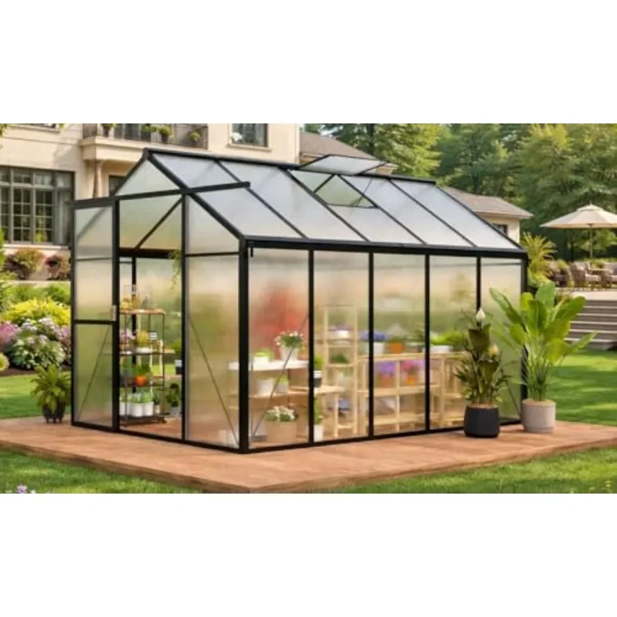 house, Feet house for Outdoors, Walk-in House with Ground Nails and Vent Windows, Sliding Lockable Door, Polycarbonate houses f