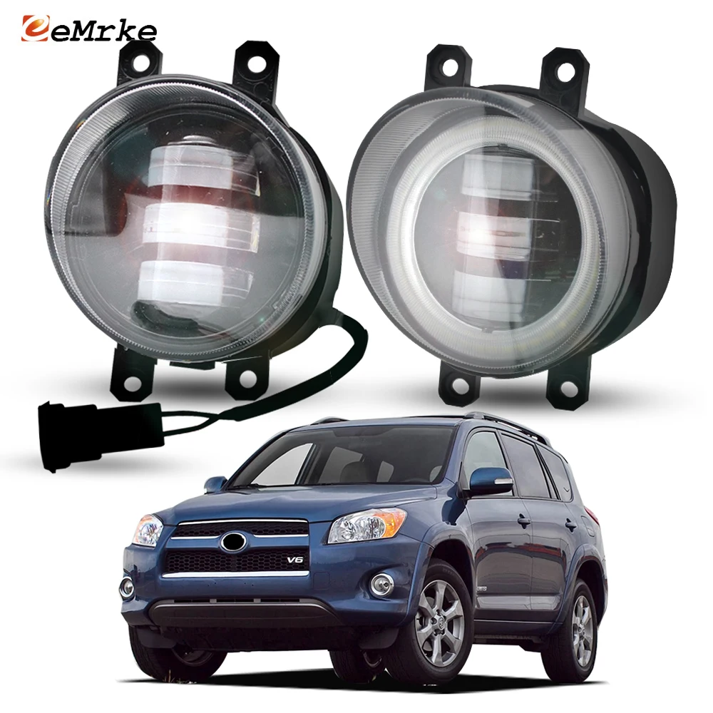 

Canbus Free Led Anti Fog Light With Projector Lens & Angel Eye DRL Accessories for Toyota RAV4 Limited USA / RAV4 LWB 2009-2012
