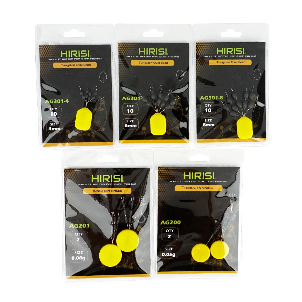 HIRISI Tungsten Oval Perlen-Karpfenangelgewicht 6mm Rostfreie Schnurgewichte für Euro-Karpfenangel-Rig-Zubehör – Detail 6