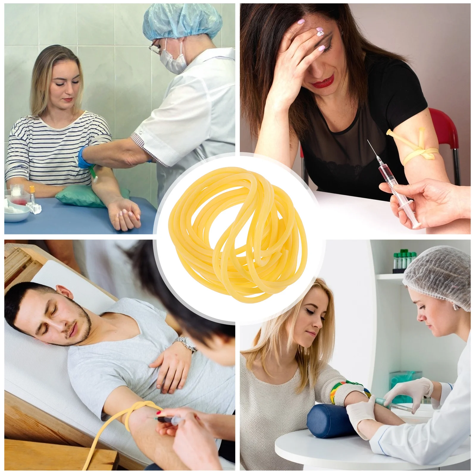 

6Pcs Natural Latex Rubber Tube Elastic Surgical Tubing Anti Crack Wear Resistant for DIY Hunting Catapult Applications