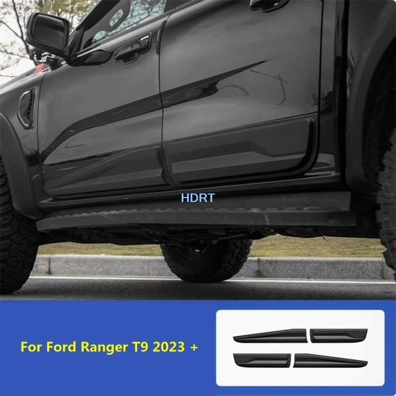 Car Style Side Door Molding Body Wear Resistant Guard Gate Scraper Plate Skirt Edge Cover Accessories For Ford Ranger T9 2023 +