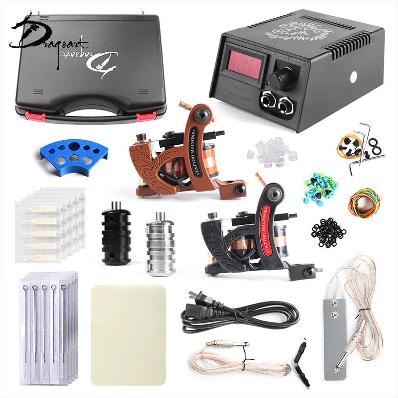 Tattoo Material T-09 Dual Machine Tattoo Traditional Machine Set Beginner Tattoo Full Set Dance Suits