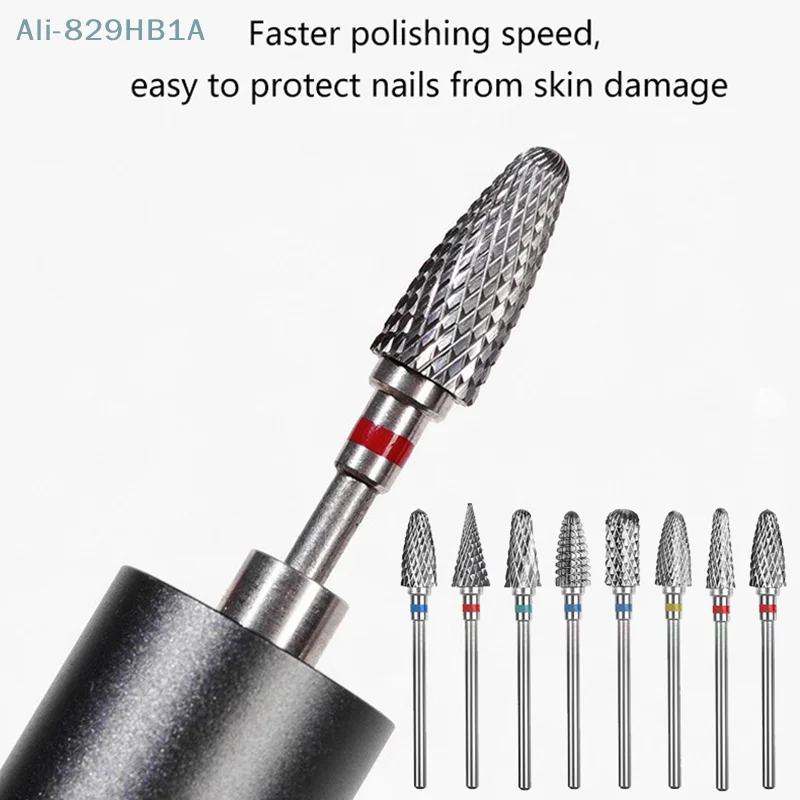 Tungsten Aço Nail Drill Bits para Manicure Elétrica, Pedicure Ferramentas, Nail Polishing Machine, Acessórios Equipamentos, 1Pc