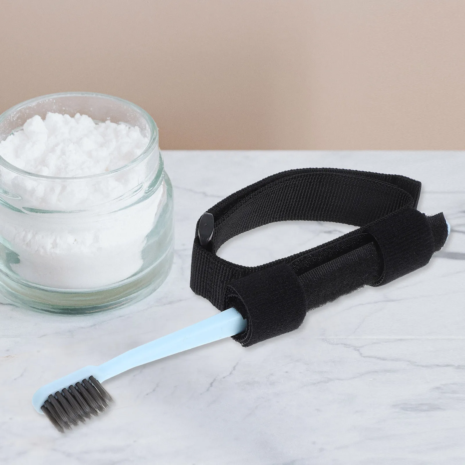 

Hand Cuff Toothbrush for Elderly and Disabled Soft Bristles Comfortable Reliable Detachable Design Adaptive Aid