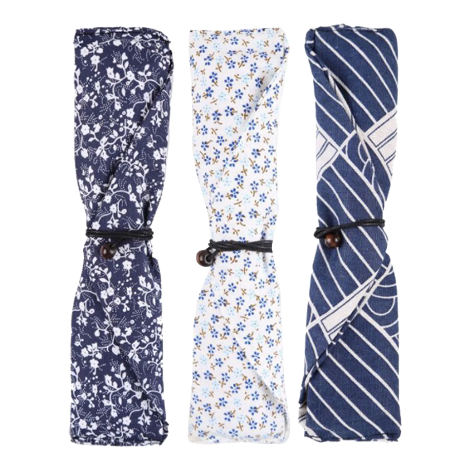 

3Pcs Cutlery Storage Bag Japanese Style Portable Tableware Pouch for Travel Camping Outdoor Picnic Use Chopsticks Holder Fabric