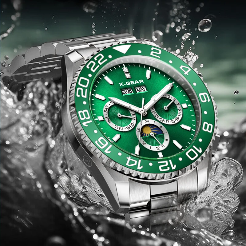 x-gear-multifunctional-mens-machinery-watch-luxury-water-night-glow-business-style-stainless-steel-leisure-fashion-wristwatch