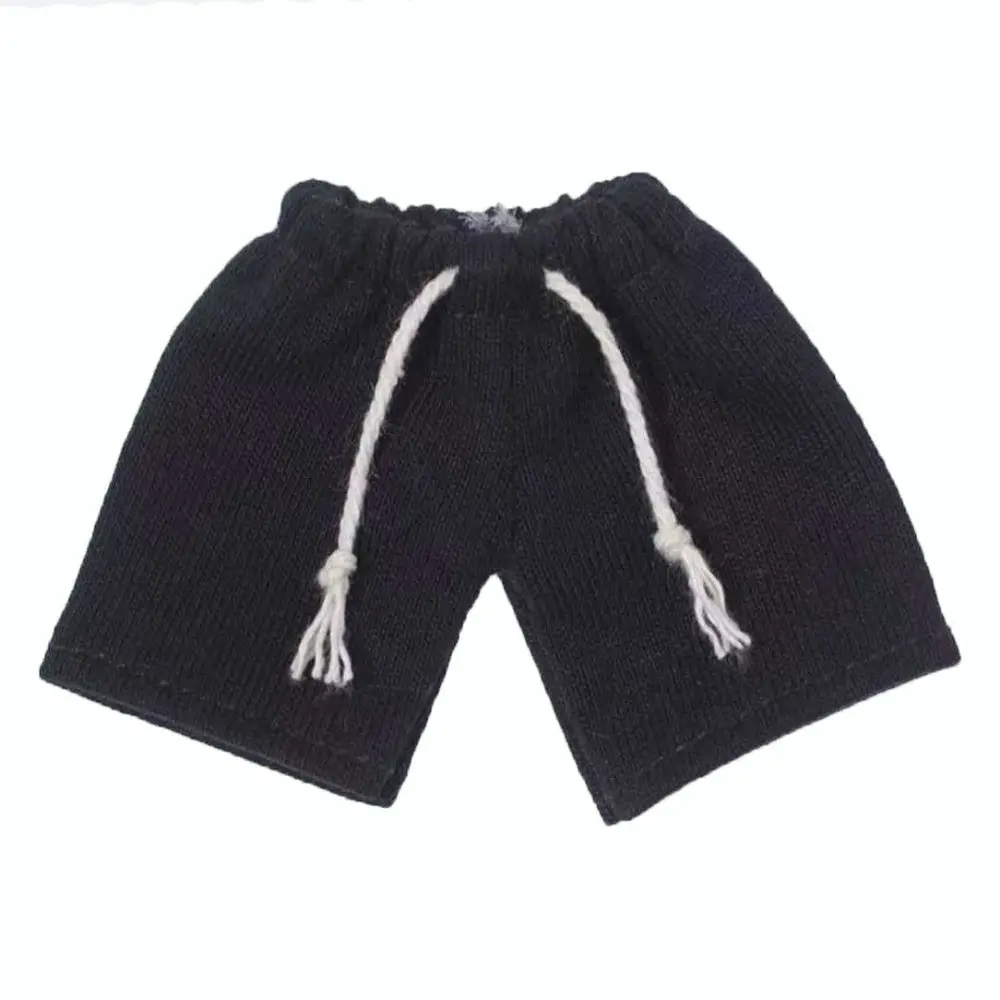 Casual Wear Doll Clothes Shorts Mini Solid Color Drawstring Knit Sweatpants Elastic Waist Short Sleeve T-shirt