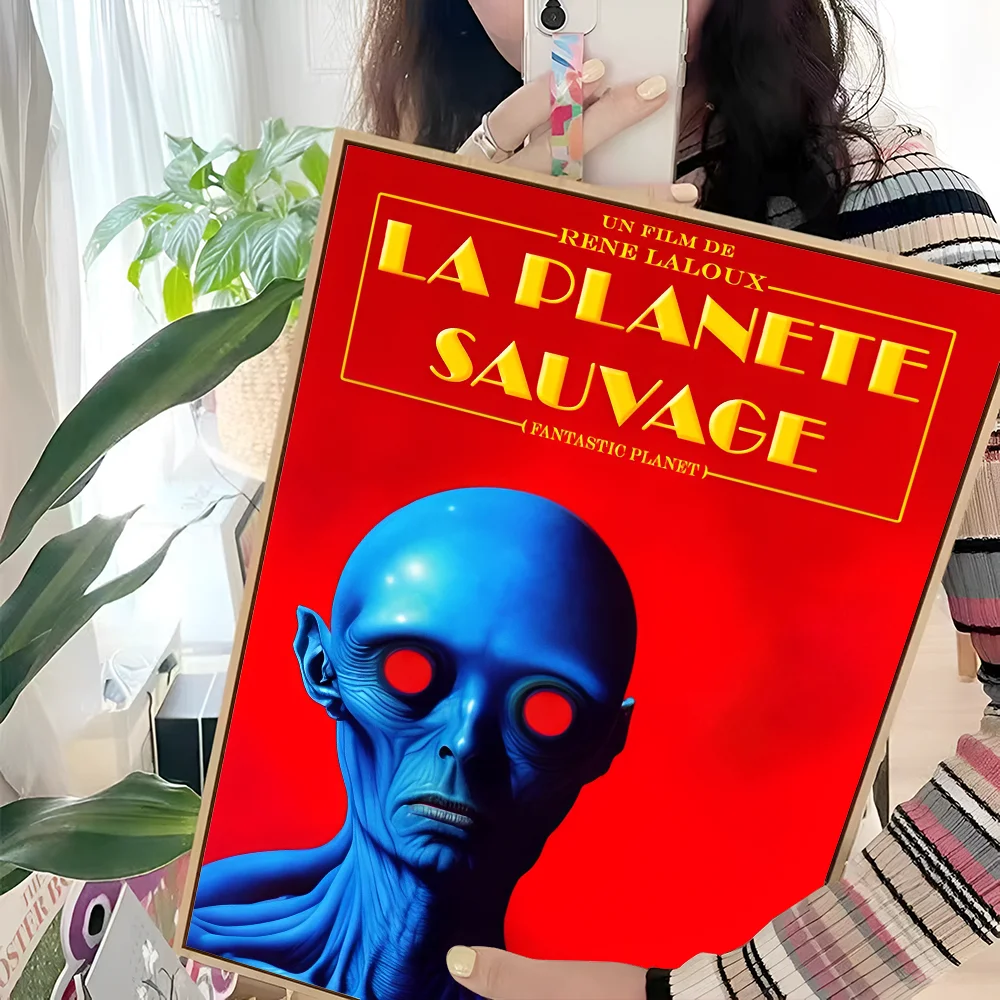 Fantastic Planet La Planete Sauvage Classic Vintage Posters Decoracion Painting Wall Art White Kraft Paper Kawaii Room Decor