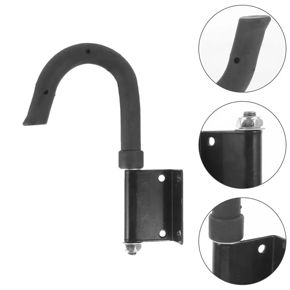 2Pcs Versatile Metal Ladder Hook for Roof Wall Fence Garage Shed Attic Stairs 330 Lb Capacity Compact Portable Ladder Stabilizer