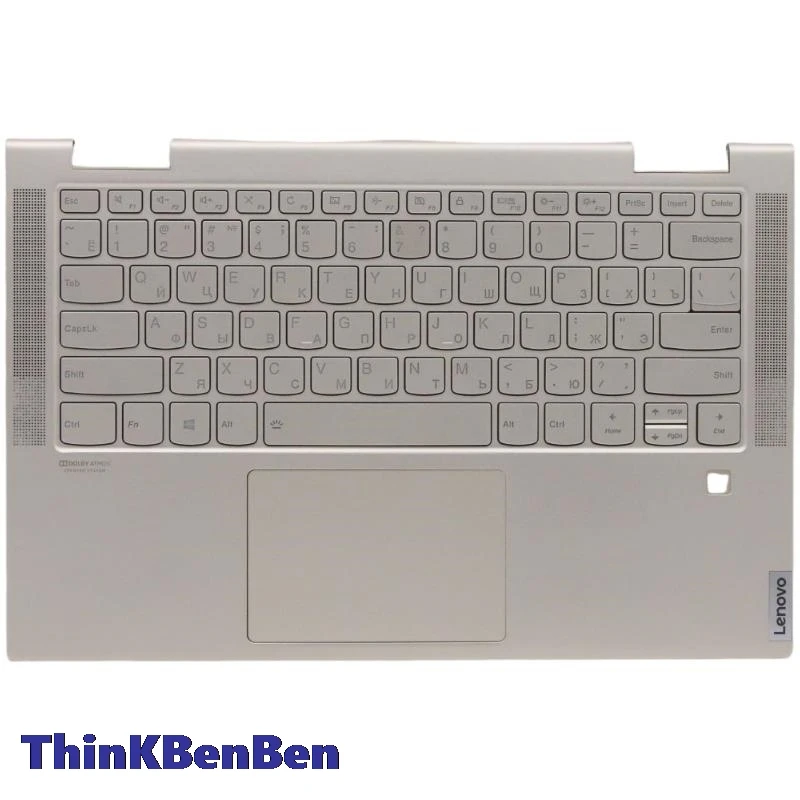 Ru russische Tastatur Glimmer Großbuchstaben Handballen auflage für Lenovo Ideapad Yoga C740 14 14iml Laptop 5 cb0u43974