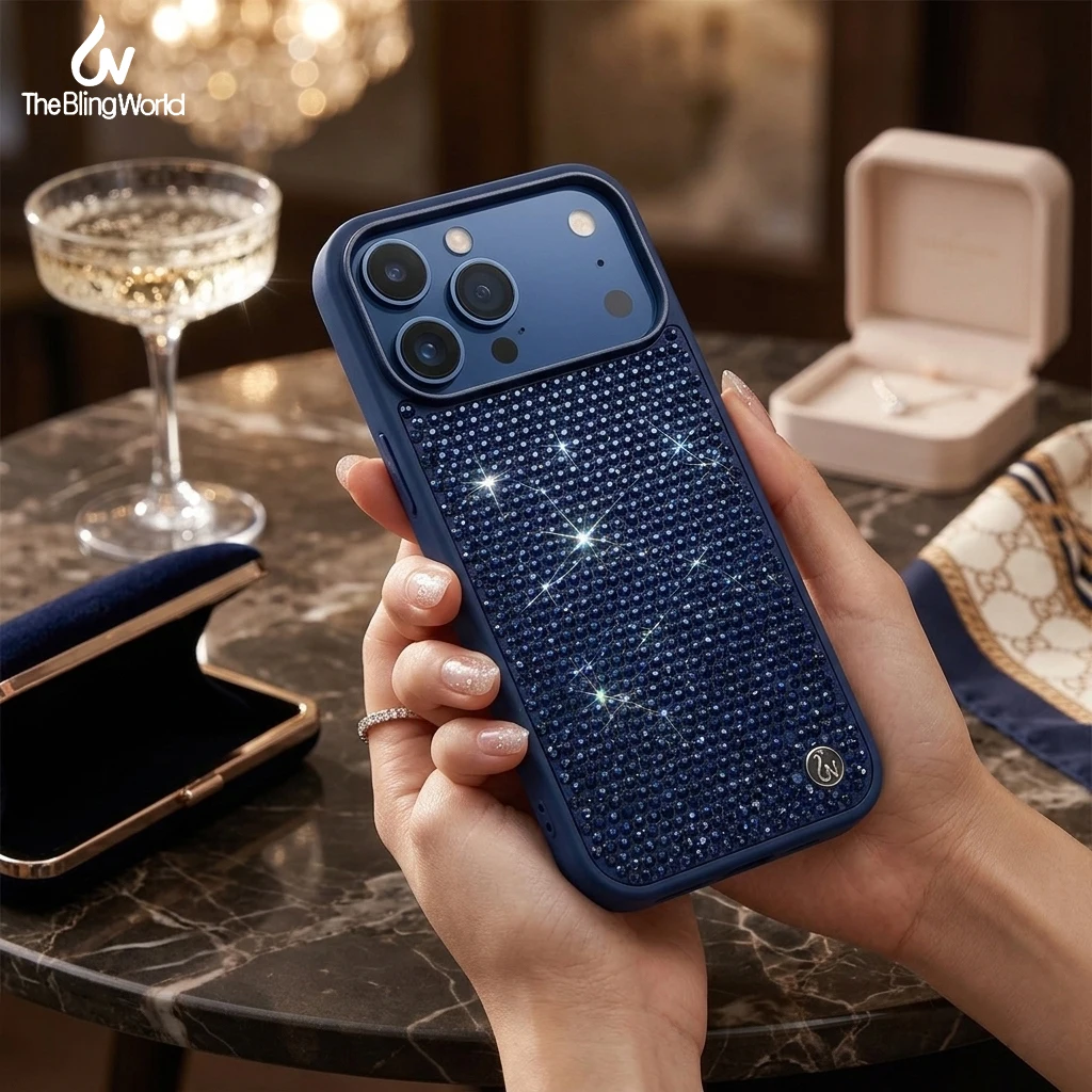 

The Bling World for iPhone 17 Pro Max Luxury Crystal Diamond Case Glitter Rhinestone TPU Cover Shiny Women Bling Shell Gift New