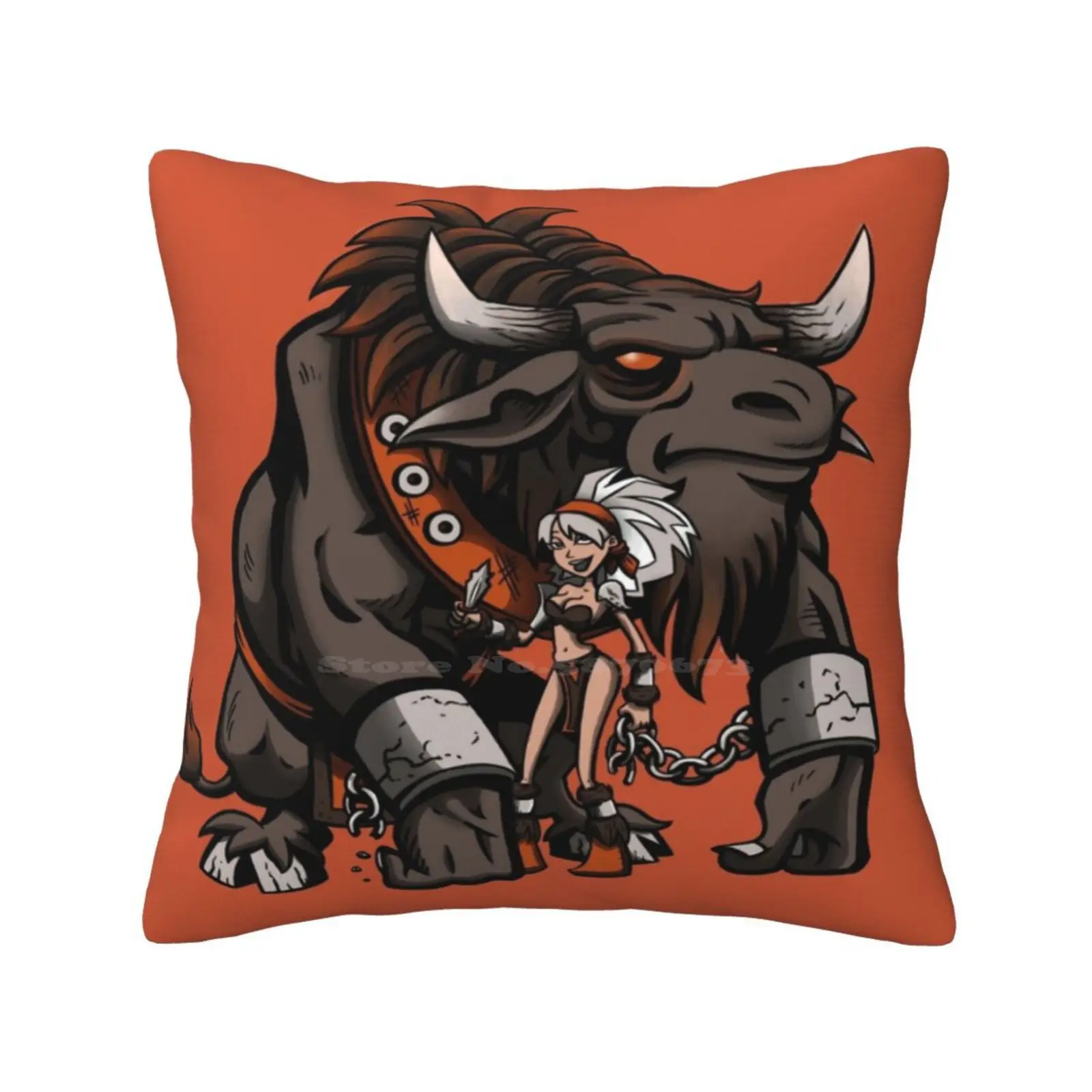 Minotaur Soft Comfortable Pillowcase Hot Chick Monster Minotaur Sexy