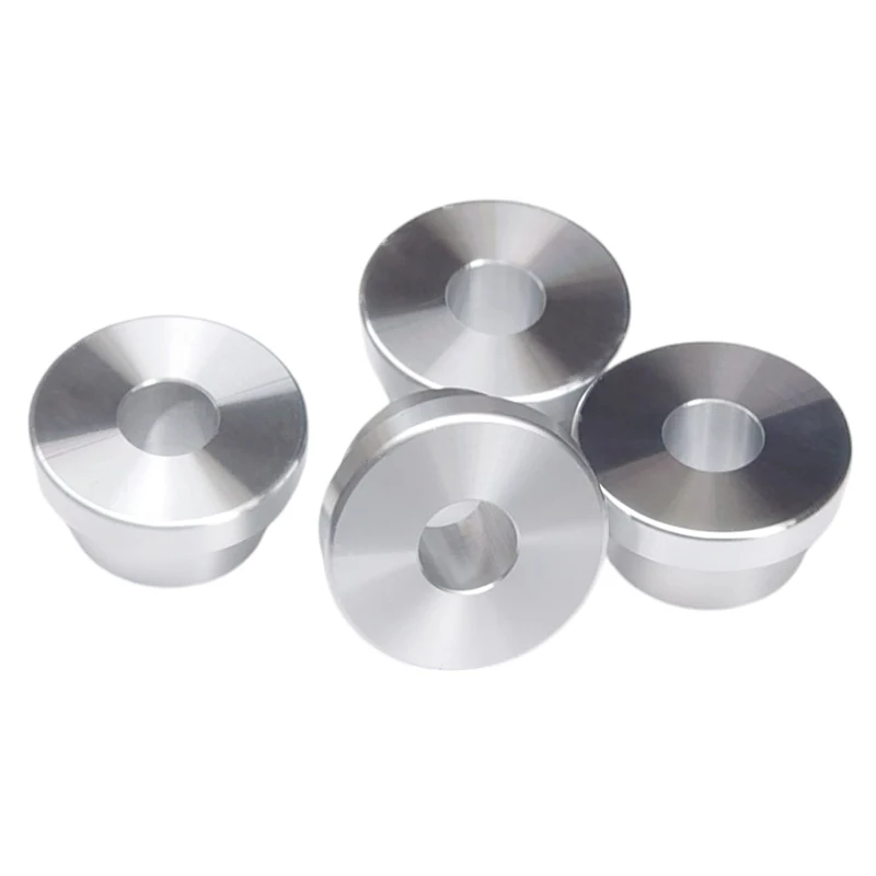 Bild 5: YUNTANMT Chrom CNC Solid Billet Lenker-Riser-Buchsen, kompatibel mit Harley Softail Dyna Sportster 1984–2016