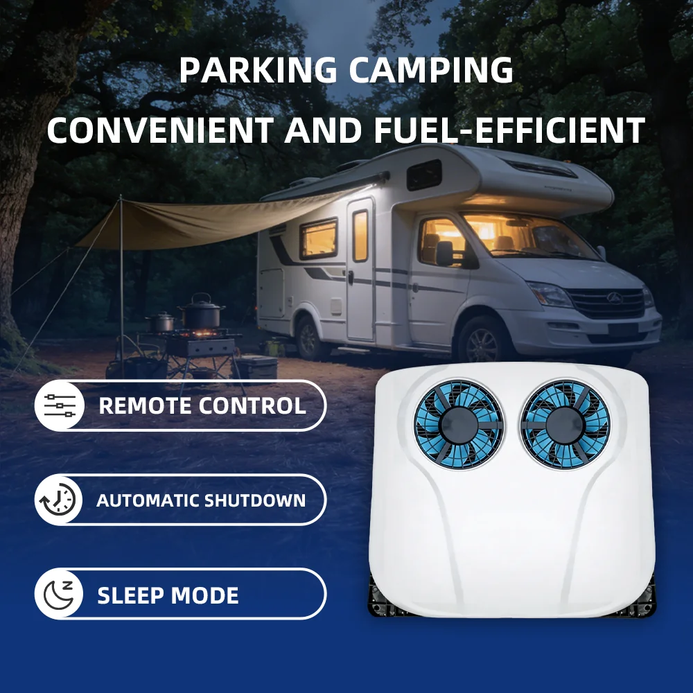New Type 12V/24V Electric Rooftop Air Conditioning System For Camper RV & Truck Roof 12 Volt Auto Parking Air Conditioner