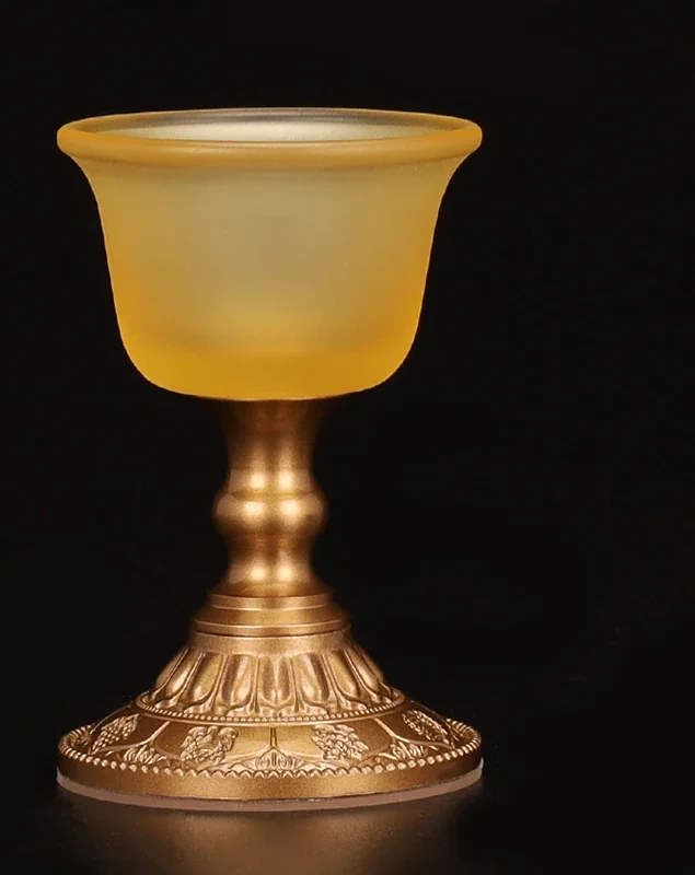 

Pure copper water supply cup glass for Buddha household worship Guanyin water cup holy water cup eight auspicious