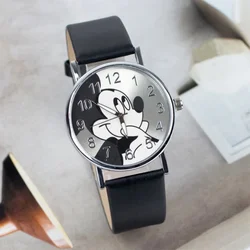 New Fashion Cartoon Children Watch Cute Kids Watch PU Leather Quartz WristWatch Clock Gift for Child Boys Girls Student Present