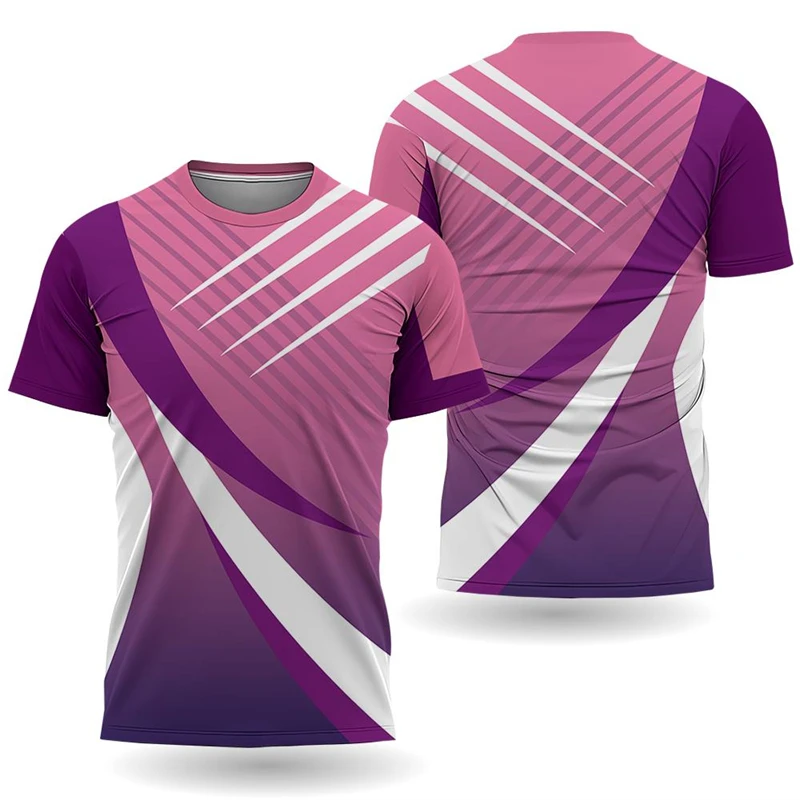 Simple Geometric Graphic Sports T Shirts Summer Casual Streetwear Fashion 3D Printing Men Women T-shirts Loose Fitness Tees Tops