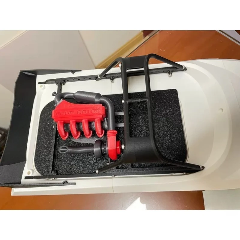 For M-jet-35 Jet Boat Black TPU 3D Printed Deck Hatch Cover, Watertight Leak-Proof Seal Canopy for RC Racing Boat Models