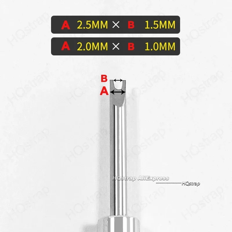 2.0mm 2.5mm Metal Screwdriver for Hublot Watch Case Watchband Buckle Screw U-Shaped Tools Screws Driver Repair Tool Accessories