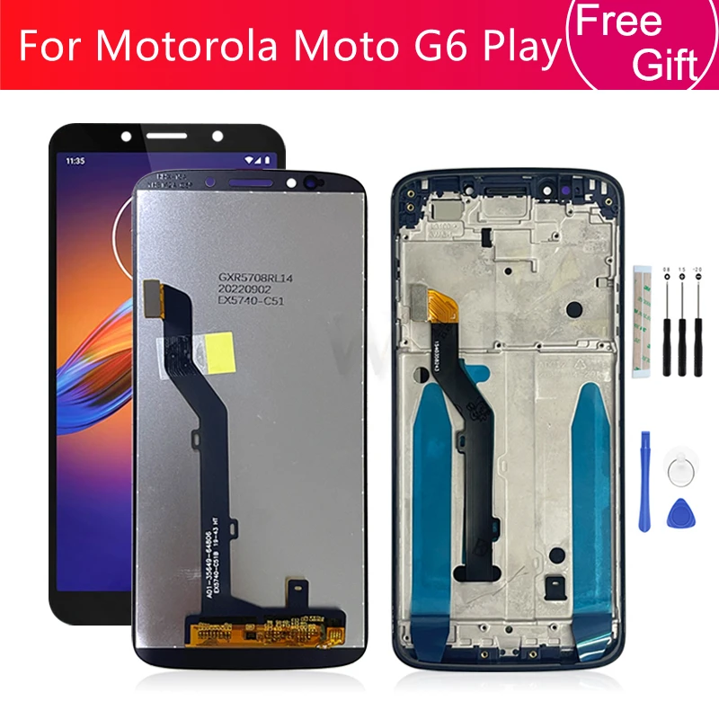 For Motorola Moto G6 Play LCD Display Touch Screen Digitizer Assembly XT1922-1 XT1922-2 Screen Replacement Repair Parts 5.5\