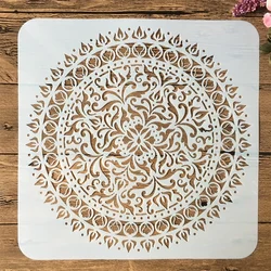 Pochoirs de peinture en couches, 1 pièce, roue Mandala ronde carrée, bricolage, Scrapbook, coloration, gaufrage, Album, modèle décoratif