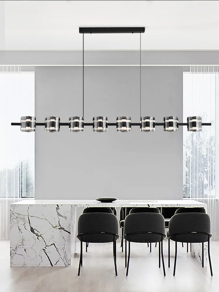 

Lights For Dining Modern Hanging Led Pendant Room Kitchen Island Long Bar Chandeliers Decoration Home Decor Black Light Fixtures