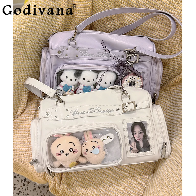 

Original Lolita Two-dimensional Transparent Ita-bag Large-capacity Versatile Casual Japanese Baby Bag Boston Girl Shoulder Bag