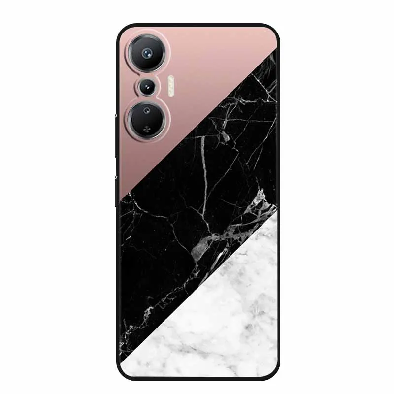 For Infinix Hot 20s Case Marble Soft Silicone TPU Phone Back Cover Case for Infinix Hot 20s Hot20s X6827 Cartoon Black New Coque