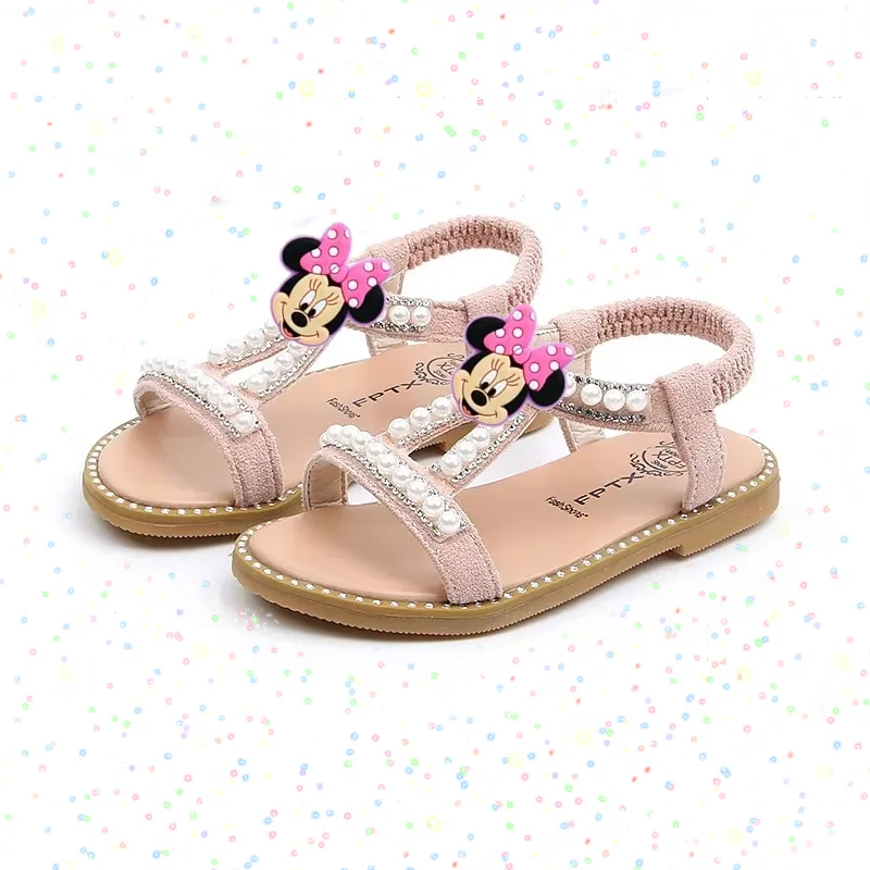 

Disney Toddler shoes Mickey Mouse Minnie first walkers mouse slippers Kids cartoon Girl Sandals Summer New Baby Beach Shoes