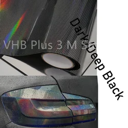 Car motorcycle Photochromic Laser Honeycomb Black Headlights Taillight Lamp Vinyl Wrap Headlight Tint Film Fog Light Stickers