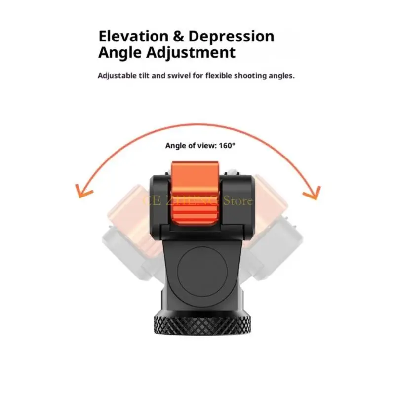 액션 5Pro/4/3 카메라용 E56B 마그네틱 360 카메라 어댑터 160° 유연한 위치 지정