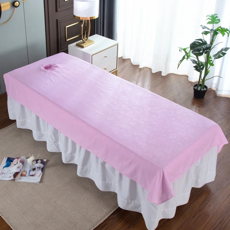 Roses Printed Bed Sheet for Beauty Salon SPA Massage Anti-winkle Quick-dry Bedspread Bed Table Cover Sheets With/no Hole
