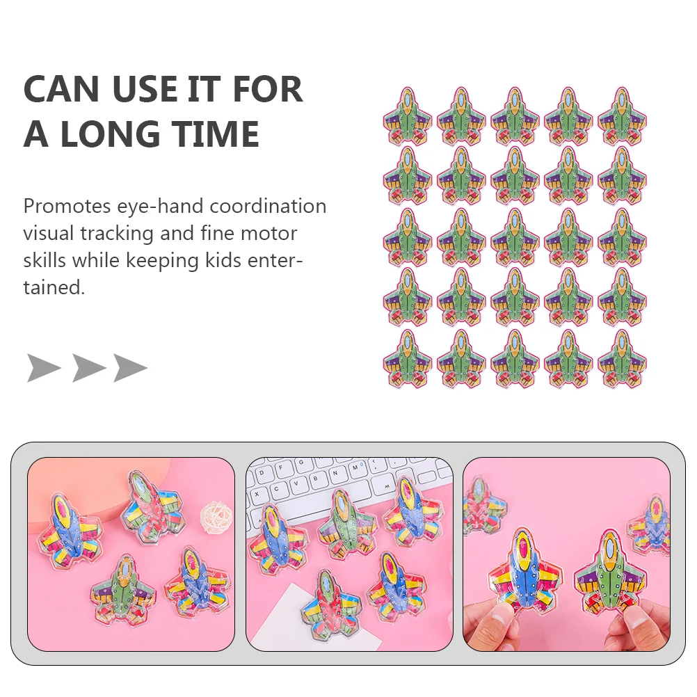 25 Stück Flugzeuglabyrinth Partyspiele Kinder Kreative Kinder Puzzles Fahren Perlenspielzeug