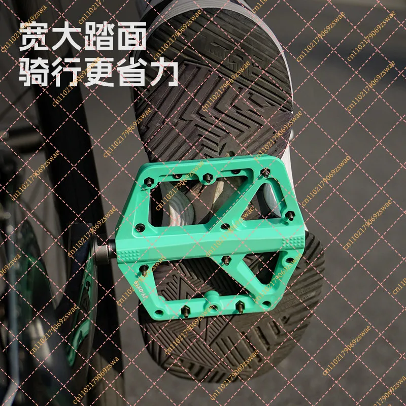 Universal Ultralight Nylon Fiber Bicycle Pedals Anti-Slip Wide Platform Bearings for MTB Road Bike