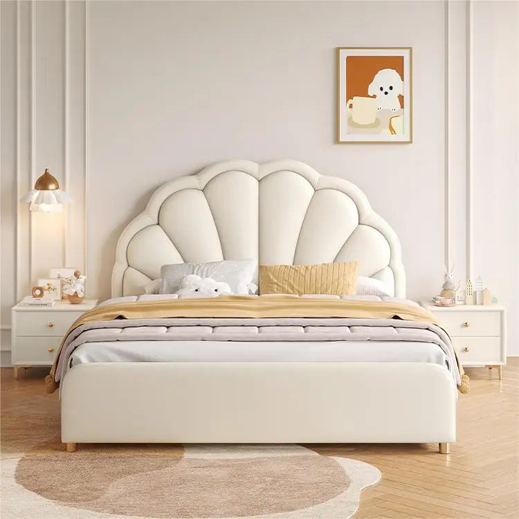 

High Quality Modern Bedroom Furniture Set Pink Bed Princess Girl 1.2m 1.5 Single Children's Bed