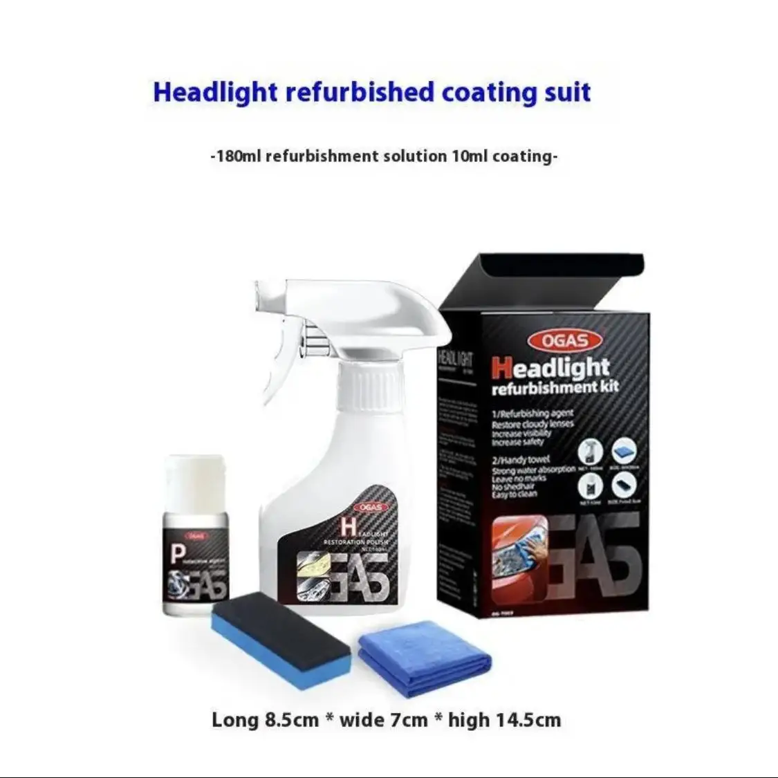Car Headlight Restoration Repair Liquid Ceramic Coating Kit Yellowing Fog Removal No Polishing