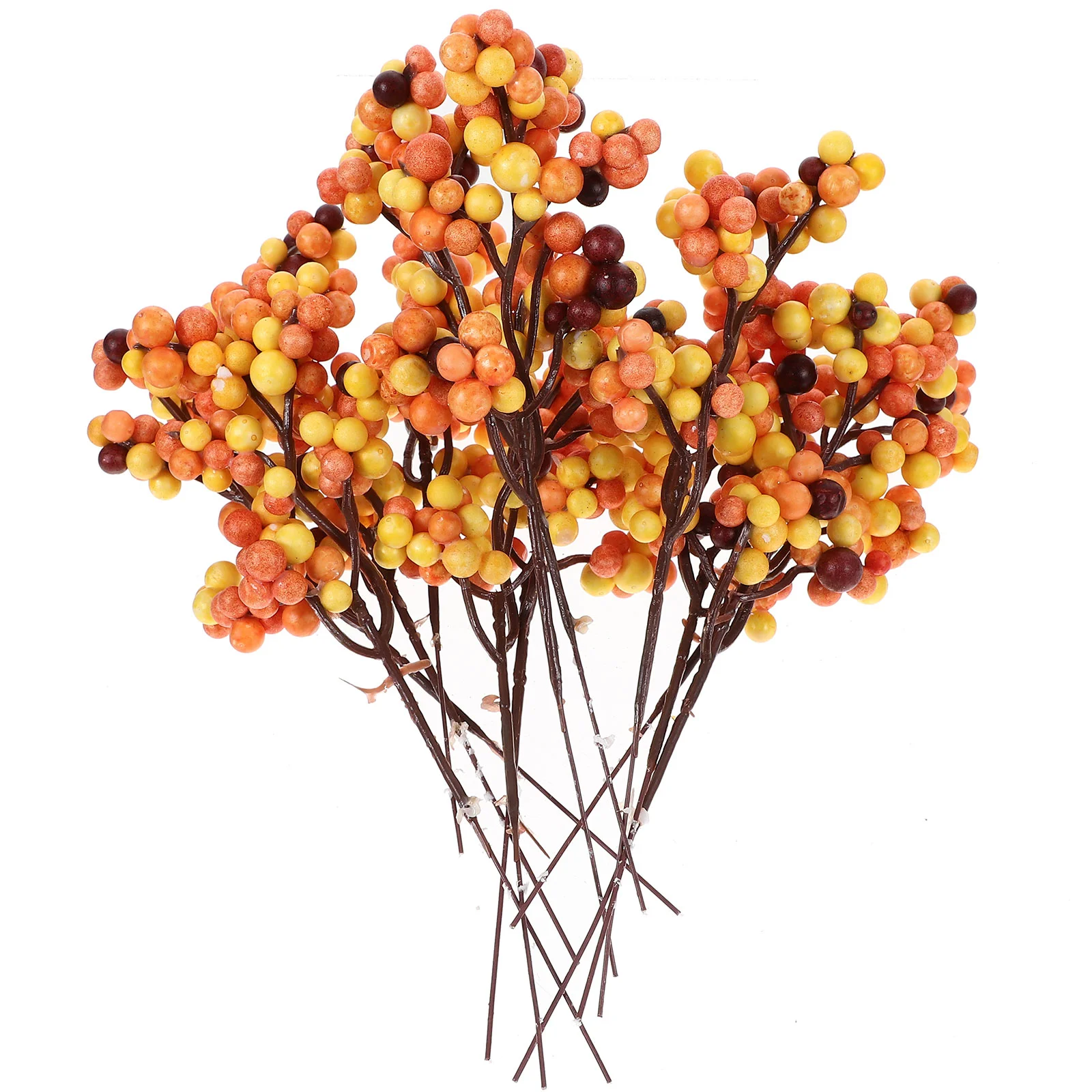 12 Pcs Christmas Berry Decorations Lemon Picks Fake Branches Flower Arrangement